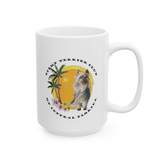 White Ceramic Mug Silky Terrier Club of Central Florida