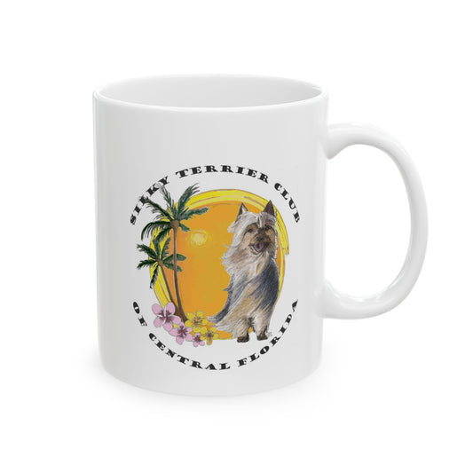 White Ceramic Mug Silky Terrier Club of Central Florida